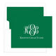 Colorful Fancy Script Monogram Folded Note Cards Image 7 of 11